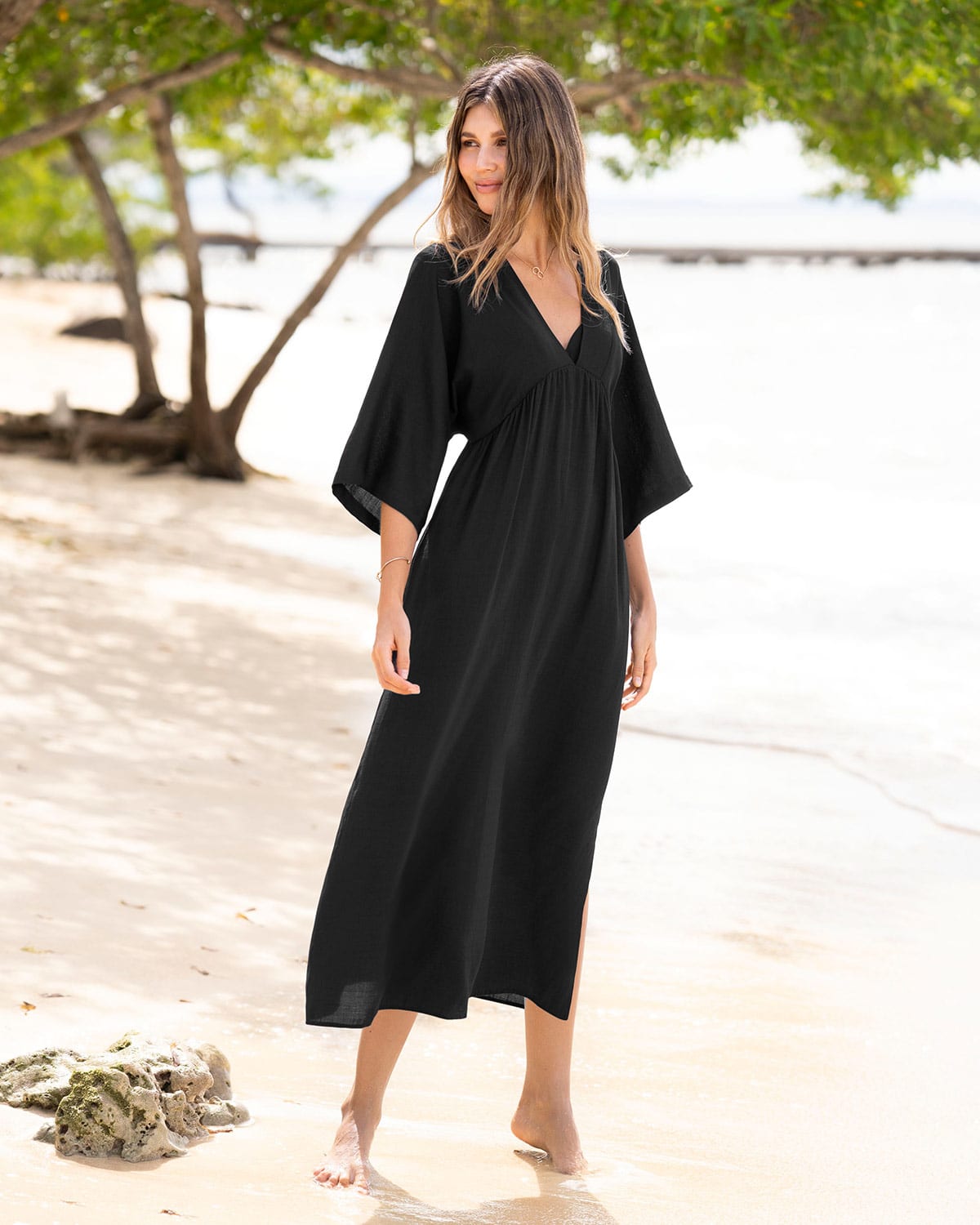 Cover Up Playa Mujer Vestido De Playa Crochet Transparente