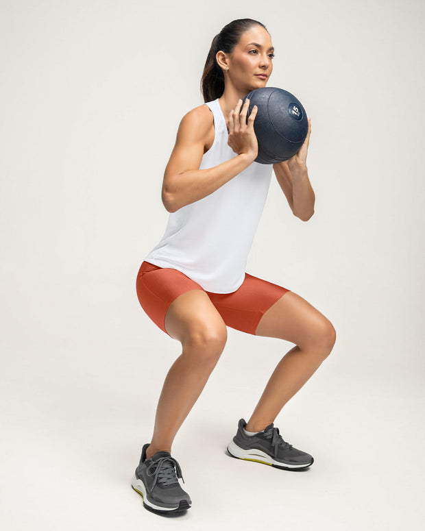 Camiseta deportiva de secado rápido y silueta semiajustada para mujer#color_000-blanco