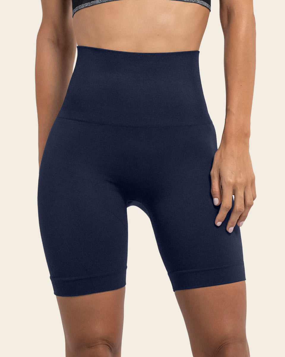 Short ciclista sin costuras con control suave de abdomen