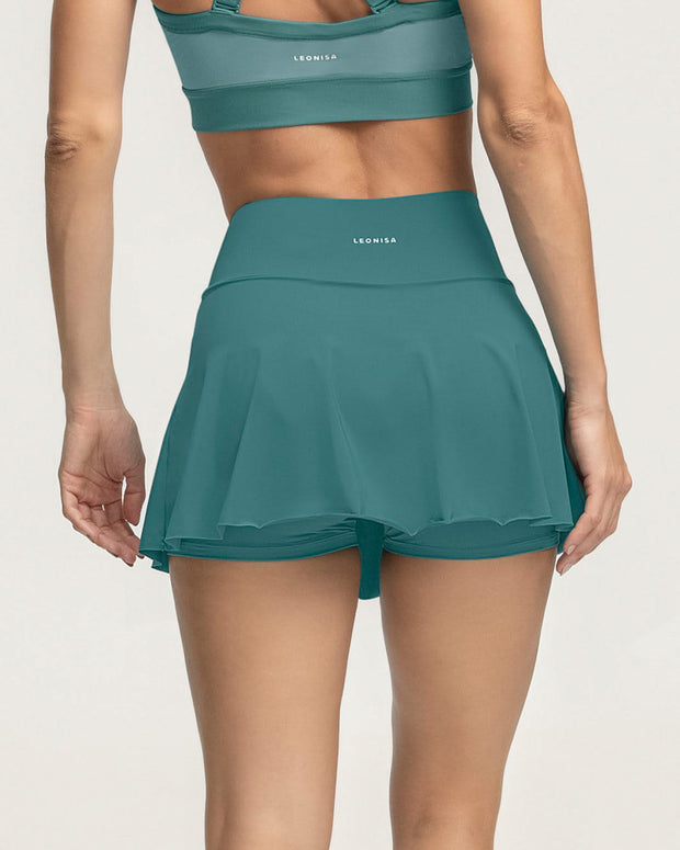 Falda deportiva con short interno con bolsillo#color_632-verde