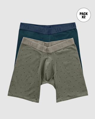 Paquete x2 bóxers largos ajustado en algodón#color_s73-estampado-verde-azul