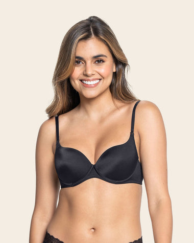 Sujetador push up medio con tirantes multiusos#color_700-negro