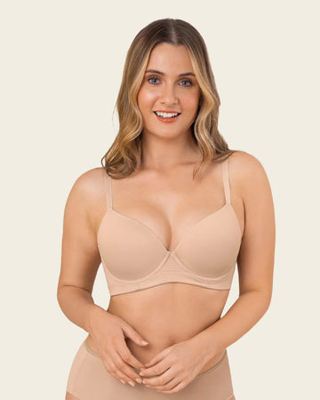 Sujetador triangular de push up medio y espalda ancha#color_802-habano-claro