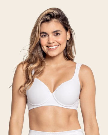 Sujetador triangular de buen cubrimiento y push up suave#color_000-blanco