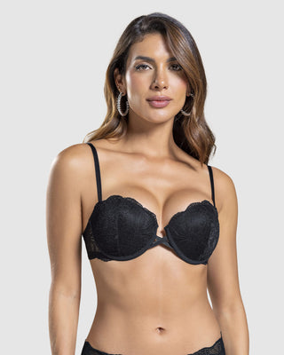 Sujetador de push  up alto incorporado, aro libre#color_700-negro
