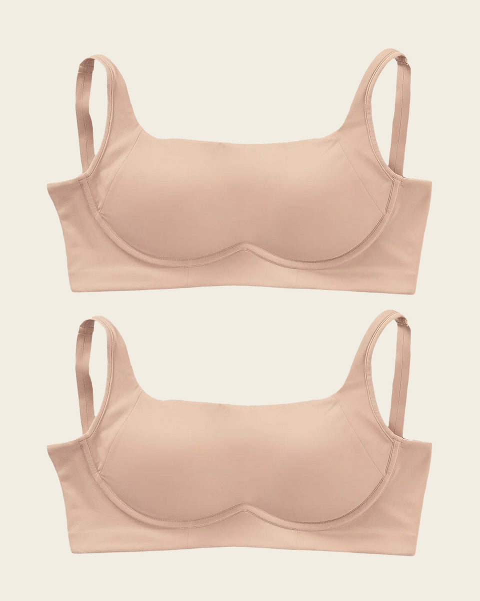 Paquete x 2 sujetadores sin aro ultracómodos de alto soporte y cubrimiento Everyday Bra