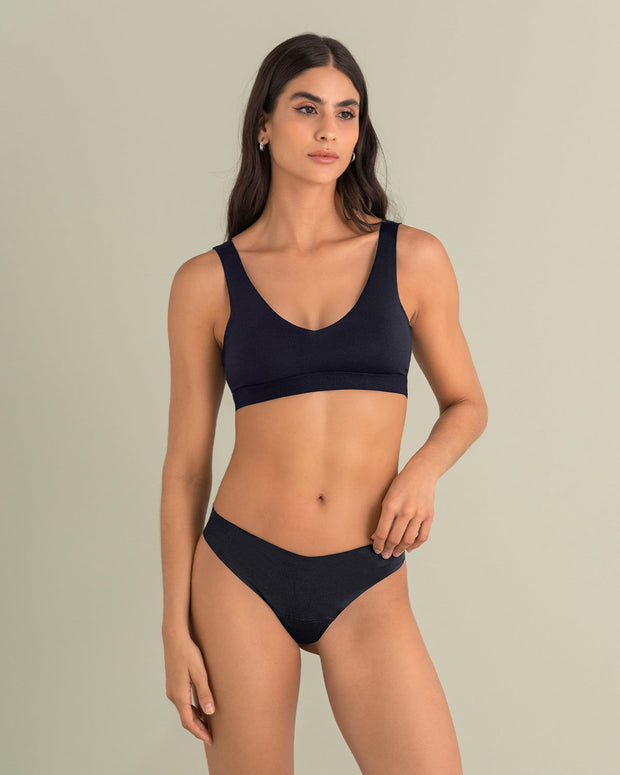 Paquete x 2 tops invisibles doble escote#color_s04-verde-medio-negro