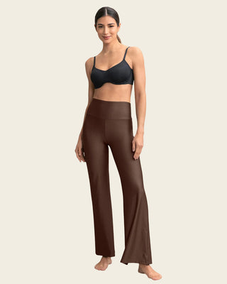 Legging bota recta con compresión de abdomen#color_875-habano-oscuro