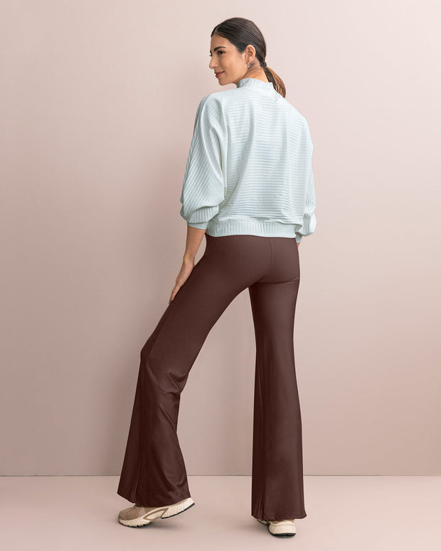Legging bota recta con compresión de abdomen#color_875-habano-oscuro