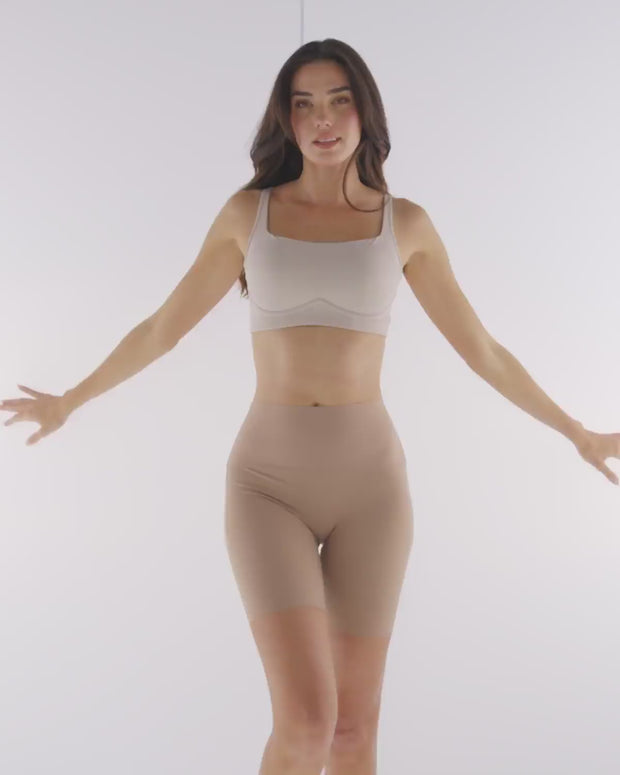 Short de control moderado aspecto invisible con fajón antideslizante#all_variants
