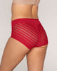 Braga faja clásica con control moderado de abdomen y bandas en tul#color_323-rojo