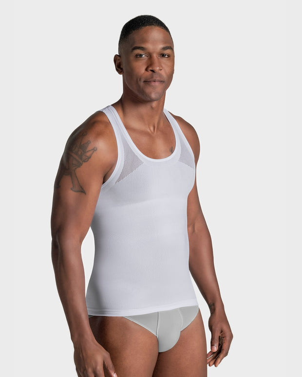 Camiseta ajustada para hombre de compresión suave en microfibra