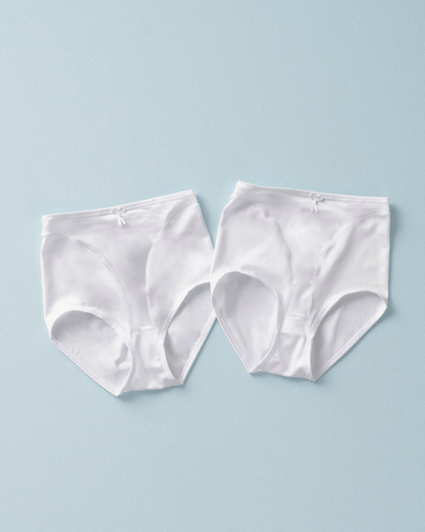 Paquete x 2 bragas fajas clásicas con control suave de abdomen#color_000-blanco