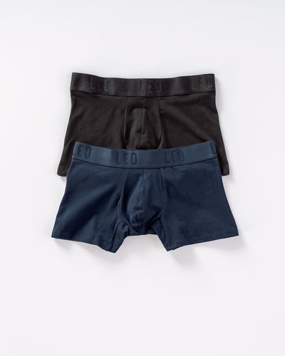 Paquete x2 bóxers cortos en algodón elástico#color_s03-negro-azul